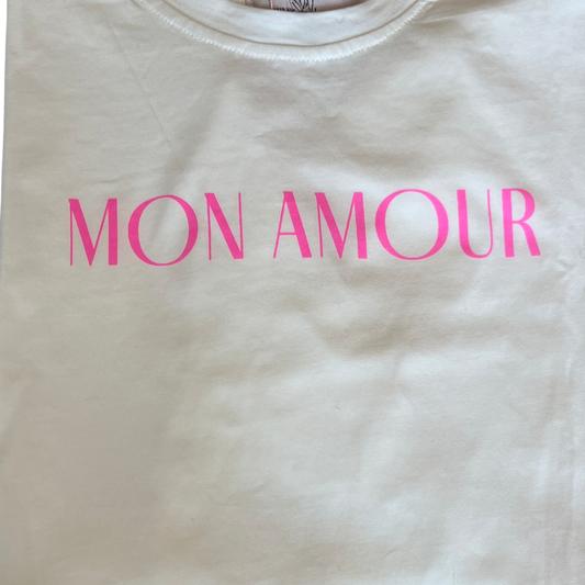 Shirt "mon amour", versch. Farben