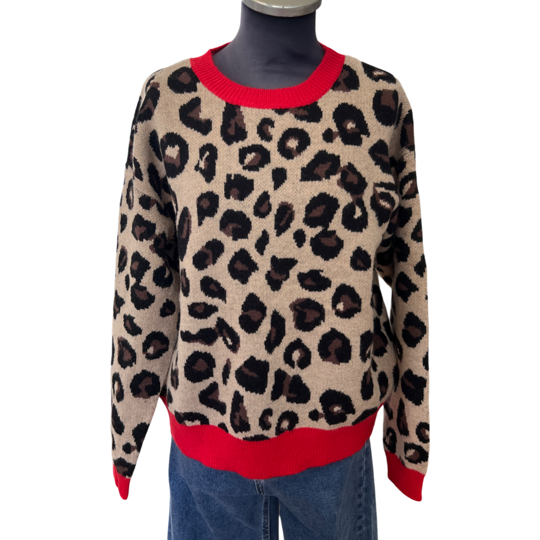 Pullover Red Leo